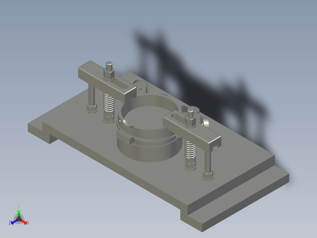 CA10B中间轴承支架数控仿真夹具设计三维ProE5.0带参+CAD+说明书