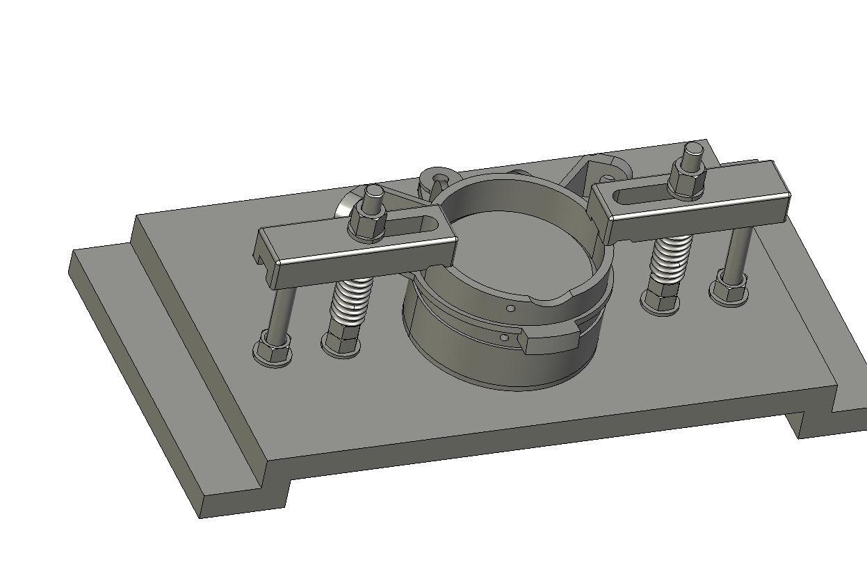 CA10B中间轴承支架数控仿真夹具设计三维ProE5.0带参+CAD+说明书