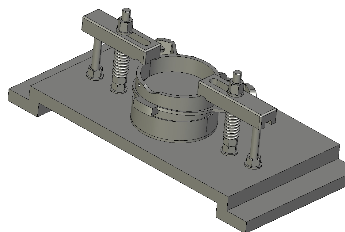 CA10B中间轴承支架数控仿真夹具设计三维ProE5.0带参+CAD+说明书