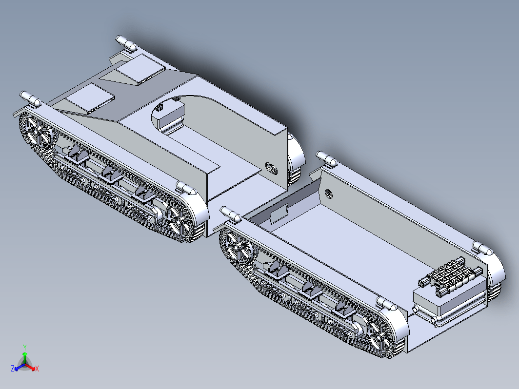 全地形通用履带车底盘3D图