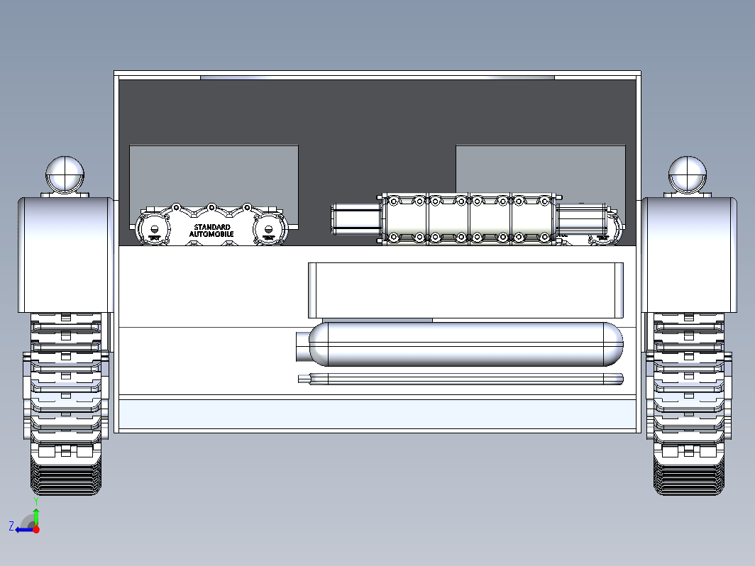 全地形通用履带车底盘3D图