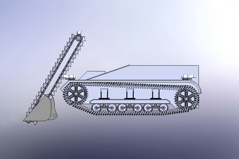 全地形通用履带车底盘3D图