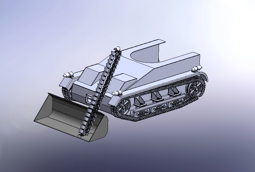 全地形通用履带车底盘3D图