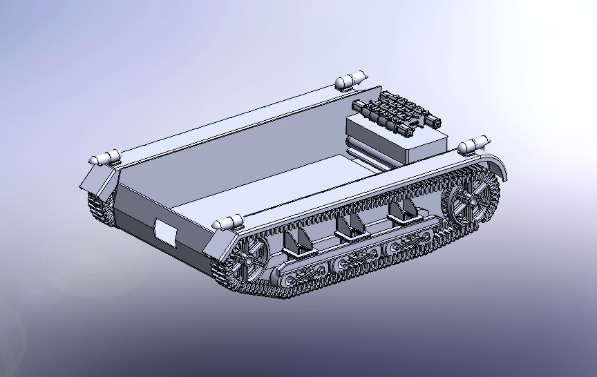 全地形通用履带车底盘3D图