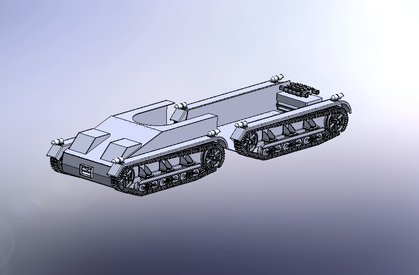全地形通用履带车底盘3D图