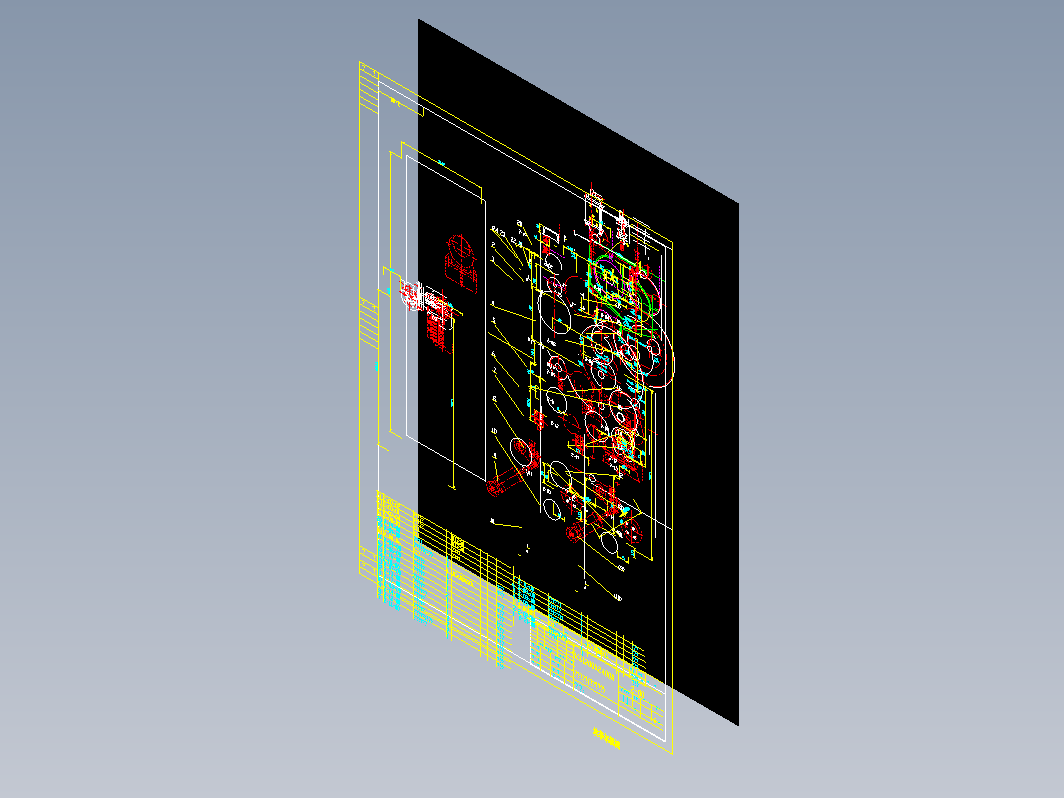 YKS1200X2400A印刷部装配图(手动传动图)