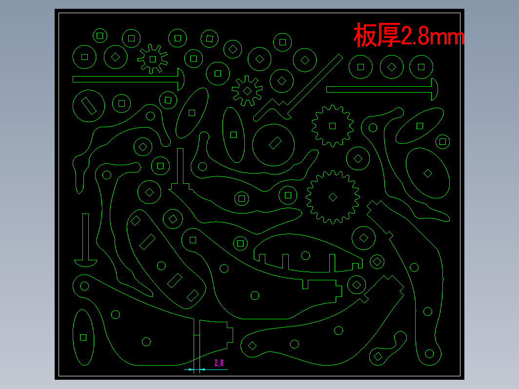 机械手爪+直齿型手摇机械手掌激光切割立体拼图图纸+cad+dxf格式