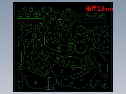 机械手爪+直齿型手摇机械手掌激光切割立体拼图图纸+cad+dxf格式缩略图