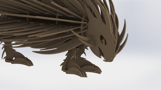 豪猪刺猬立体拼装模型3D图纸 Solidworks设计 附STEP IGS