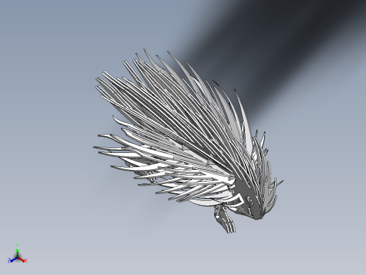 豪猪刺猬立体拼装模型3D图纸 Solidworks设计 附STEP IGS缩略图