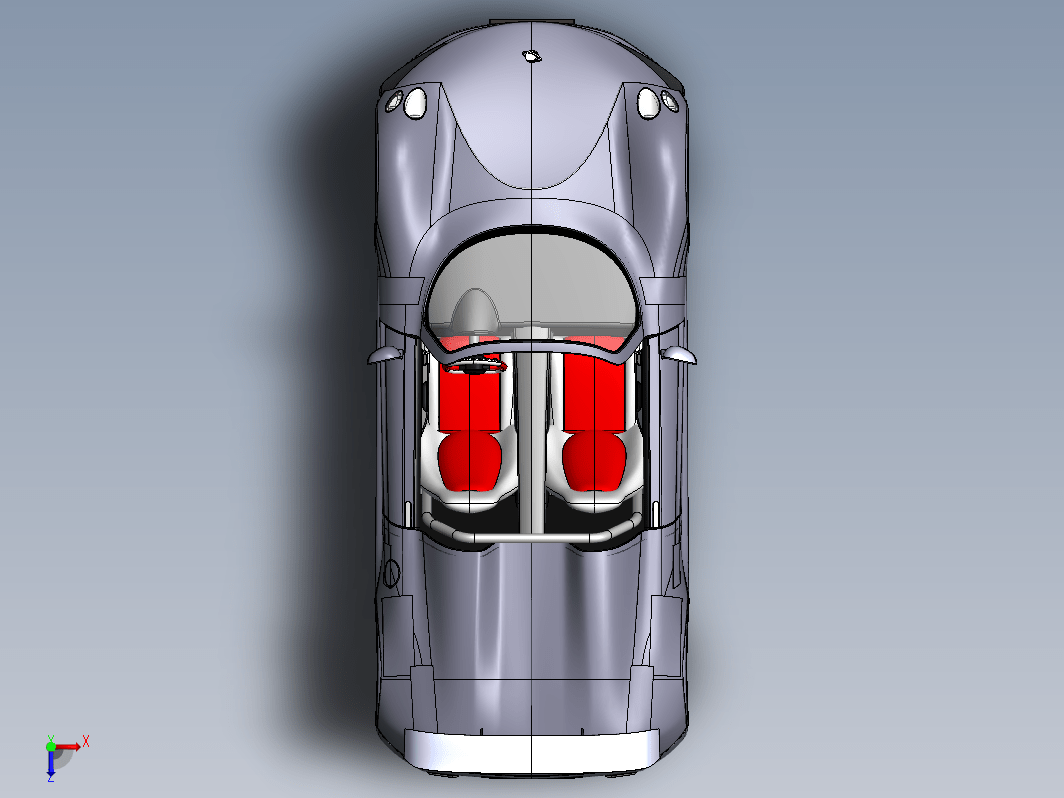 敞篷跑车3D图纸