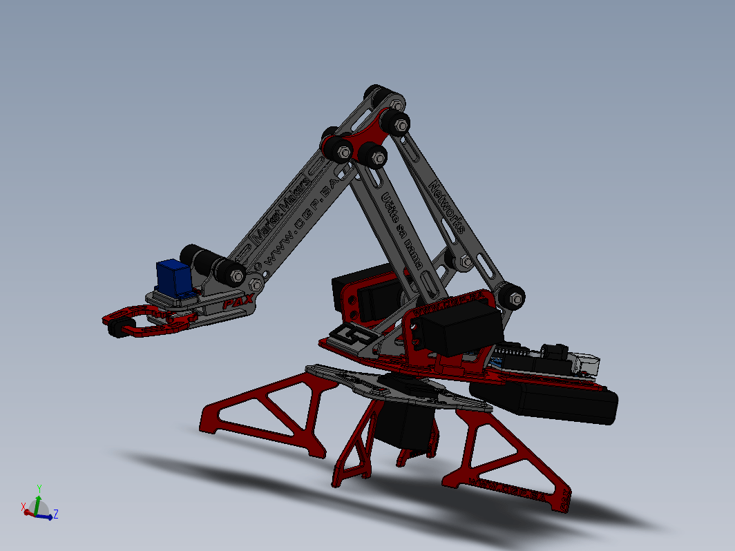 适合3D打印的机械臂结构