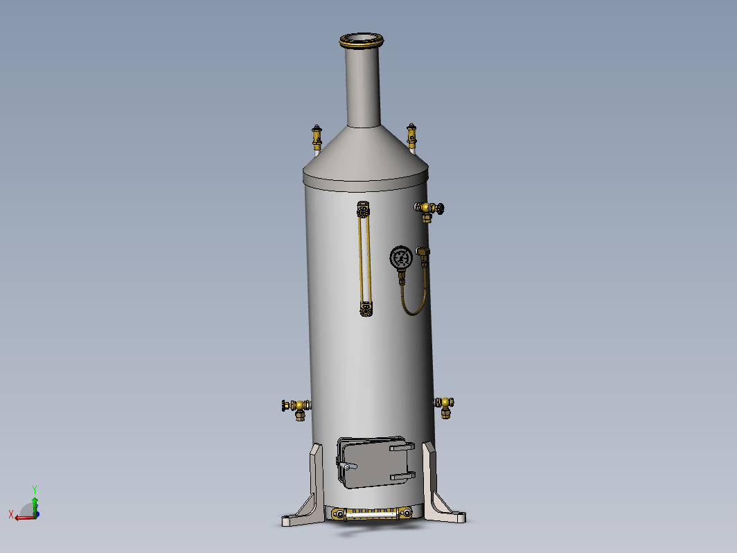 垂直管式锅炉3D数模图
