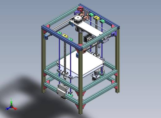 3D打印机设计图纸正等轴测缩略图