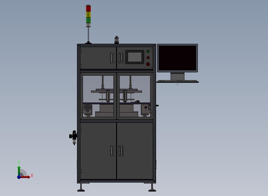 ICT自动测试机3d模型设计结构图 PCB测试