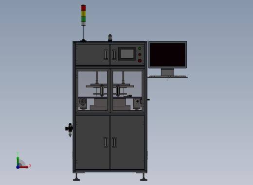 ICT自动测试机3d模型设计结构图 PCB测试前视缩略图