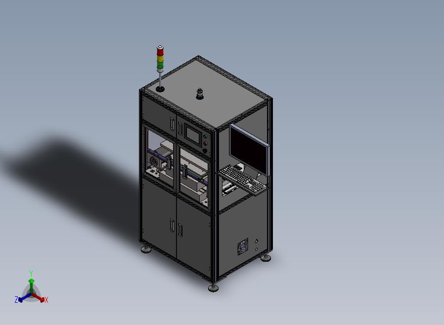 ICT自动测试机3d模型设计结构图 PCB测试