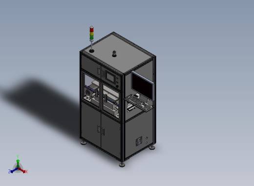 ICT自动测试机3d模型设计结构图 PCB测试正等轴测缩略图