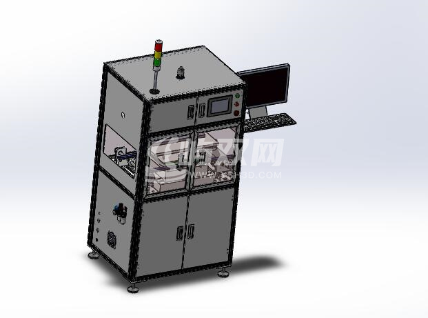 ICT自动测试机3d模型设计结构图 PCB测试