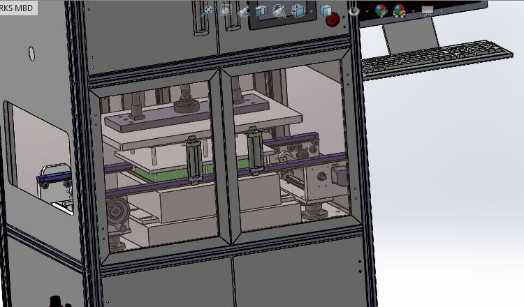 ICT自动测试机3d模型设计结构图 PCB测试