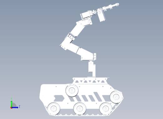 Arm机械臂履带小车结构左视缩略图