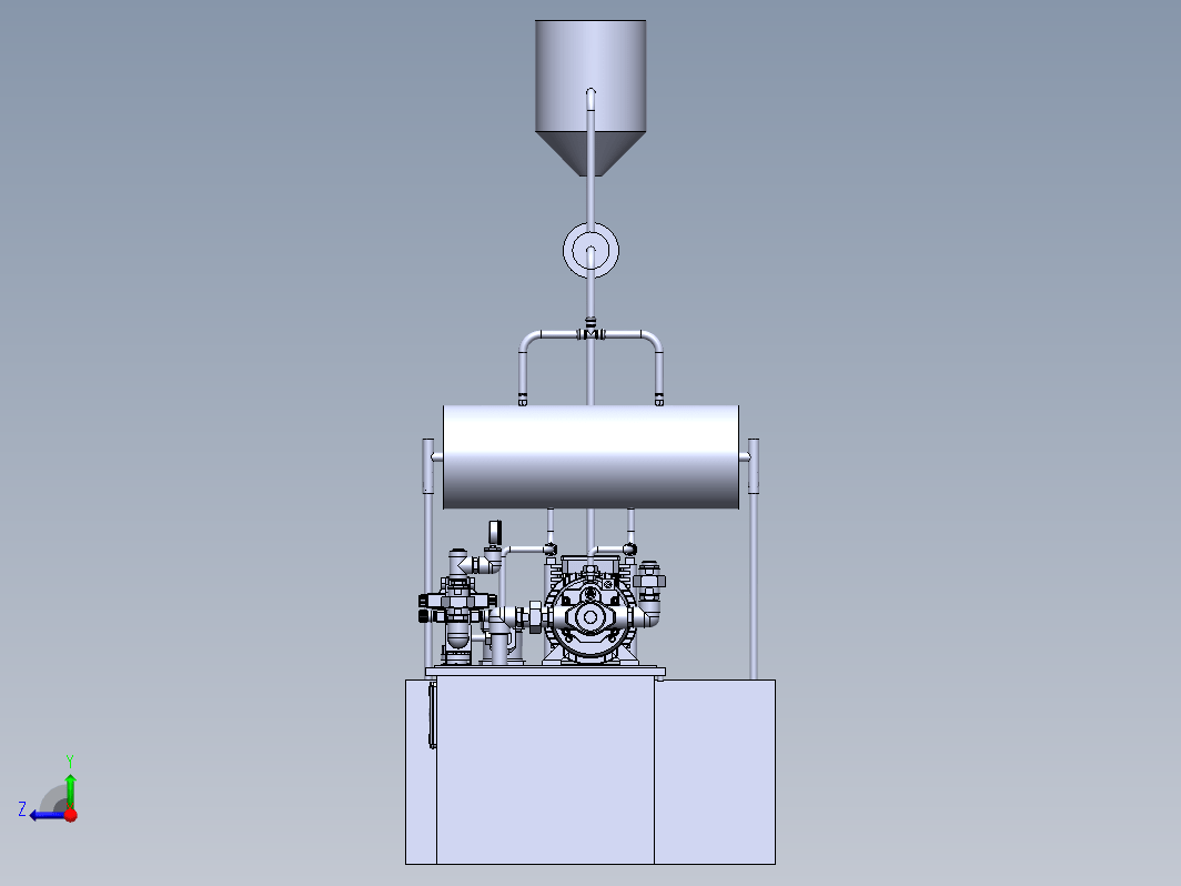 新型全自动换向增压式前混合射流发生装置三维SW2016无参+CAD+说明书