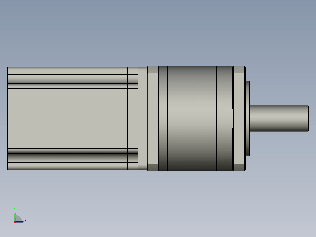 YK57HB76-PG10  57mm两相步进减速机电机（3D）