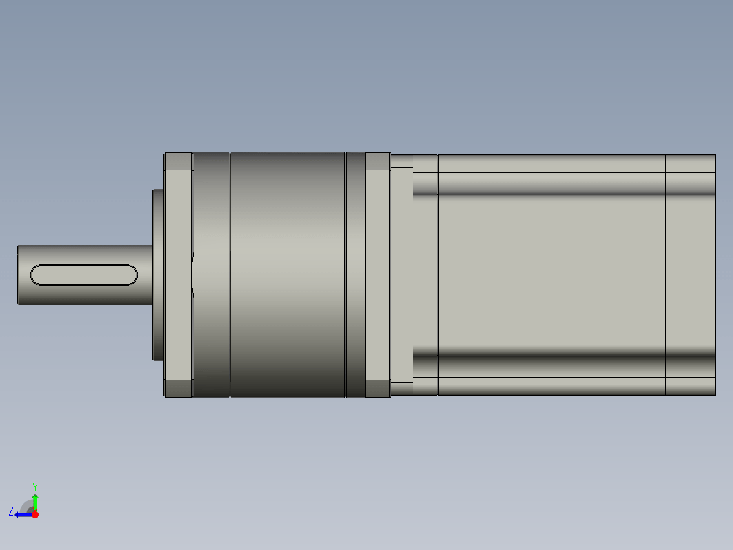 YK57HB76-PG10  57mm两相步进减速机电机（3D）