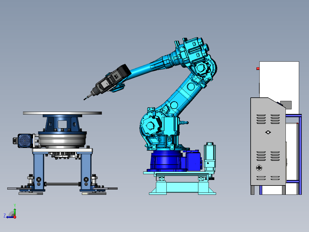 自动化铣削加工机械手作业单元