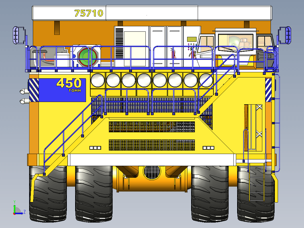 自卸卡车翻斗车 Belaz 75710