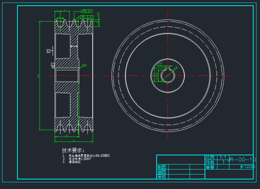 超市专用绞肉机二维模型设计（CAD+说明书）缩略图