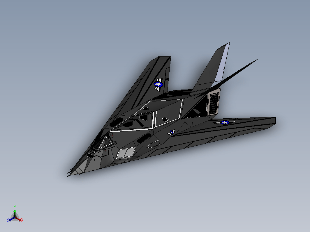 F-117  隐身攻击机简易外形