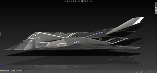 F-117  隐身攻击机简易外形缩略图