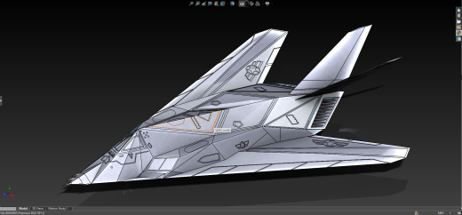 F-117  隐身攻击机简易外形缩略图