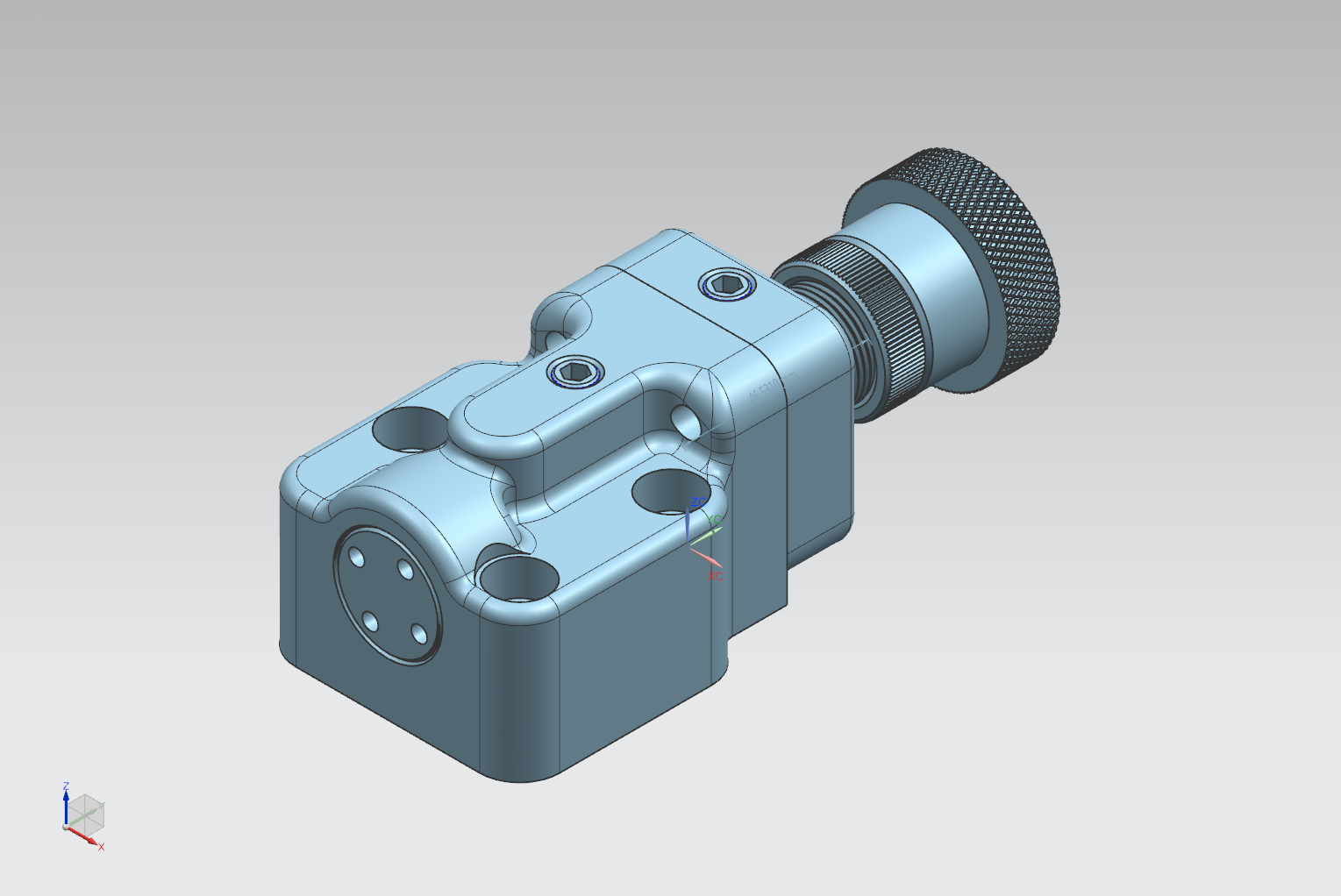 溢流阀3D模型设计