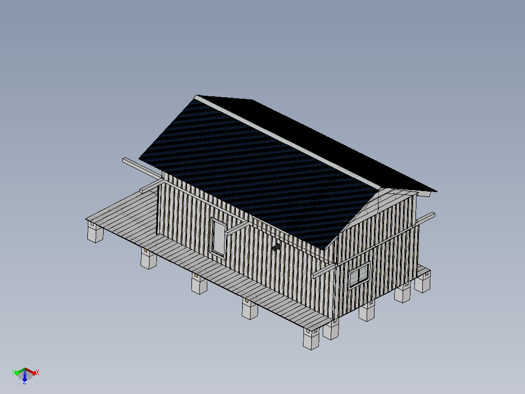 Wood House简易小木屋模型