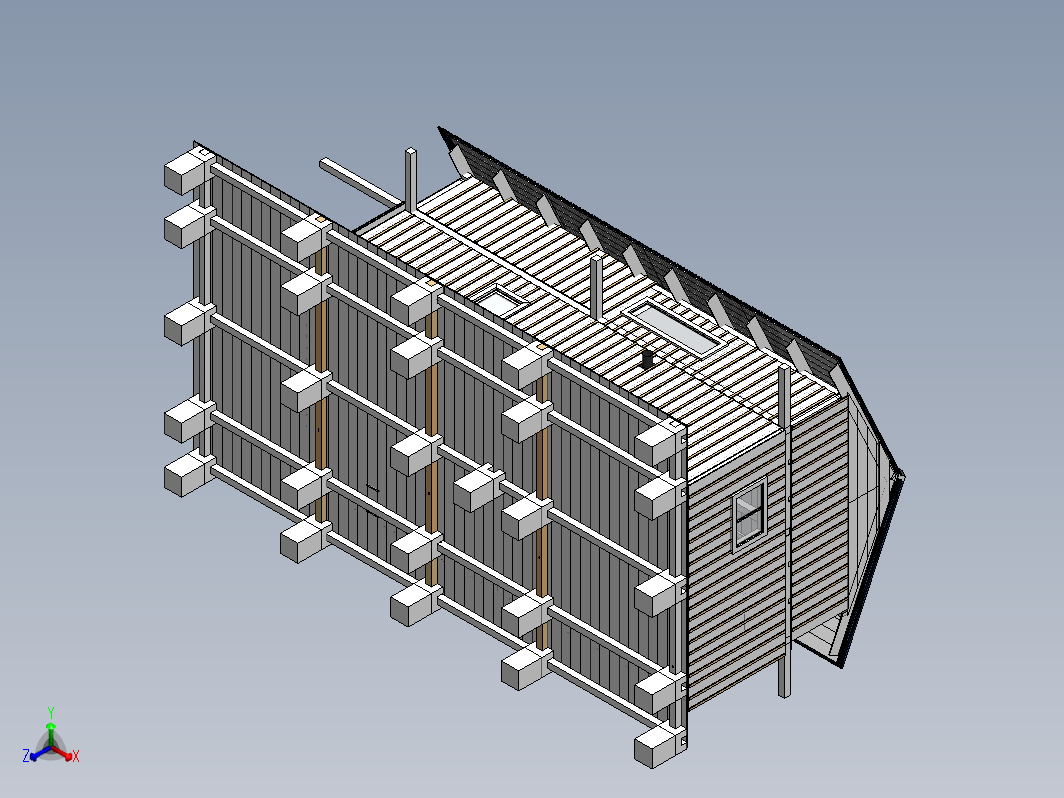 Wood House简易小木屋模型