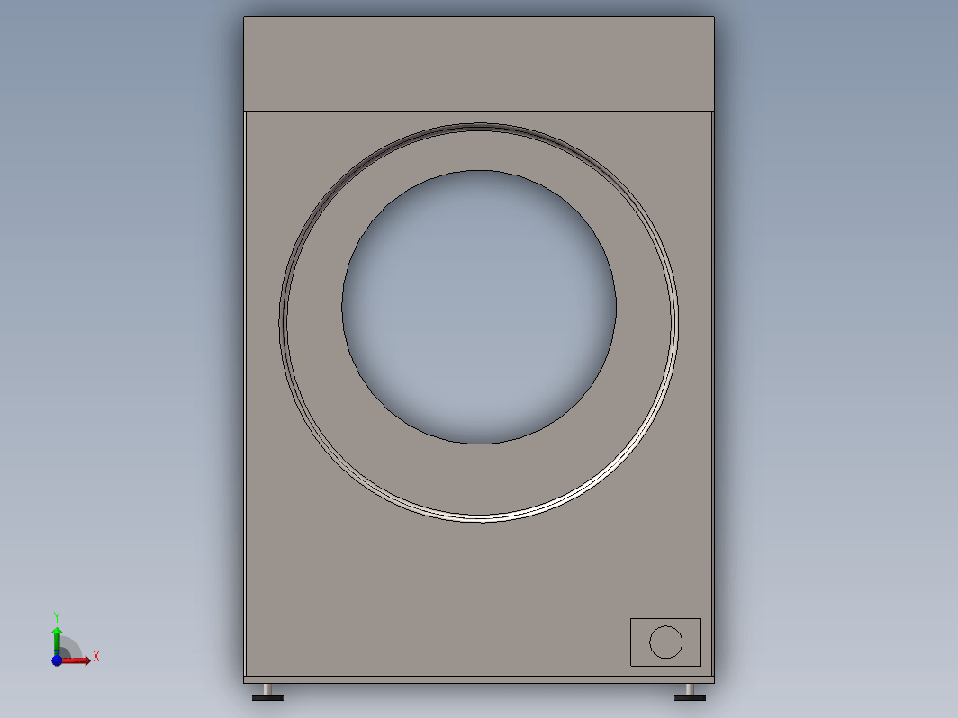 滚筒洗衣机四面一体钣金示意模型