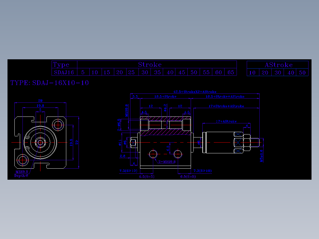 SDA气缸 83-SDAJ-16-BZN