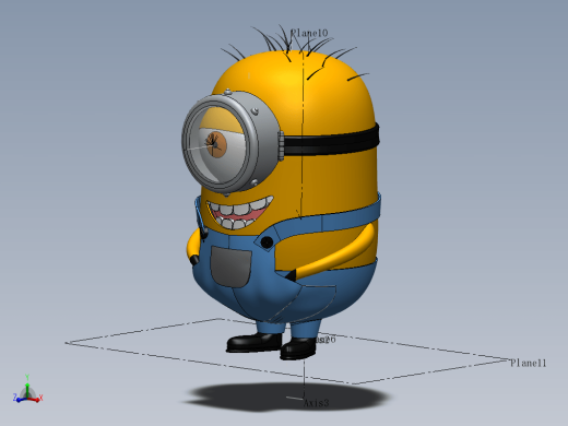 小黄人 3D模型sw