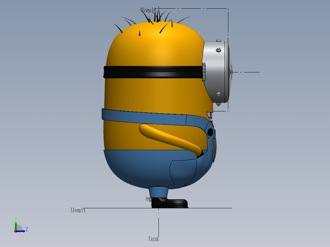 小黄人 3D模型sw