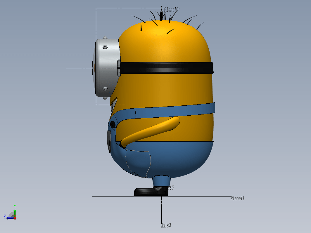 小黄人 3D模型sw