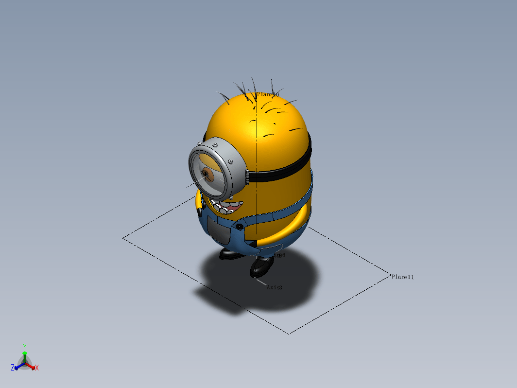 小黄人 3D模型sw