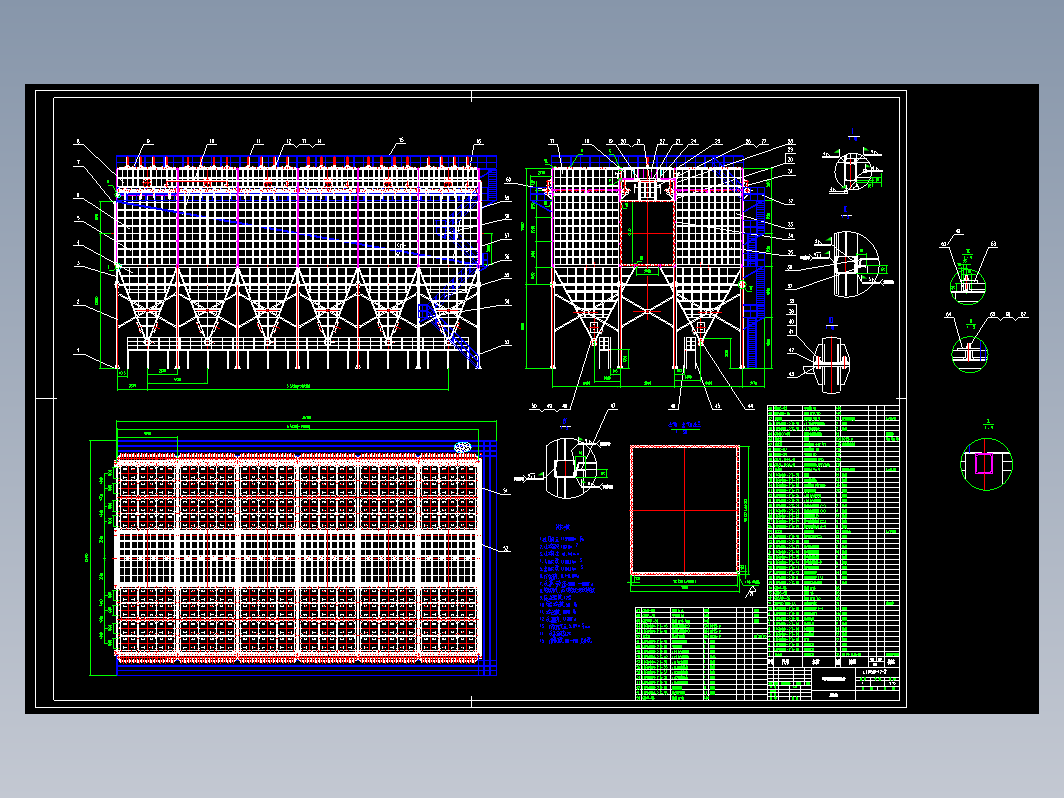 长袋低压脉冲除尘器总装图