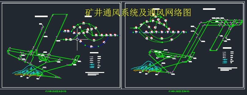 矿井通风系统及通风网络图