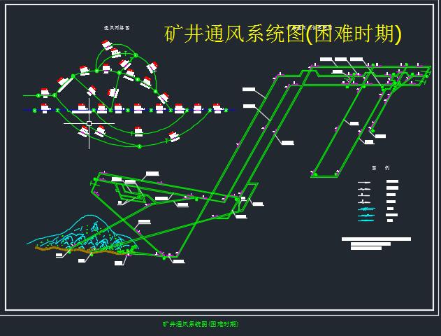 矿井通风系统及通风网络图