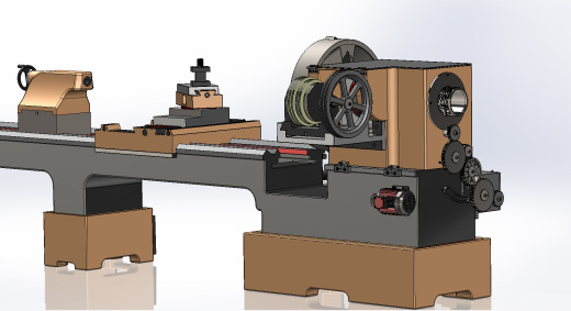 完整的车床 3D缩略图