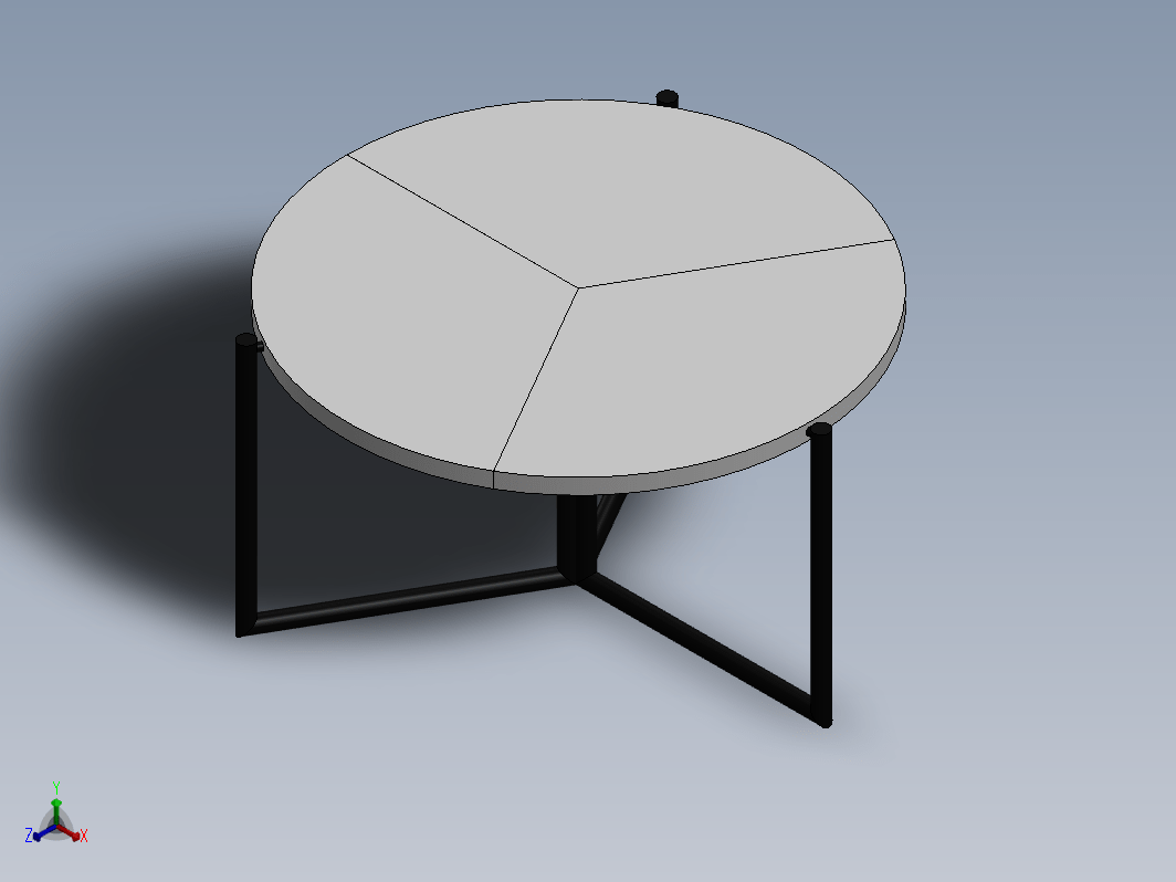 Solidworks 中的可折叠桌子