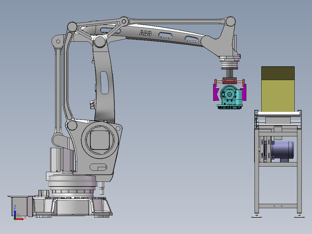 IRB460-110-2400四轴码垛关节可运动工业机器人AGV舵轮装箱