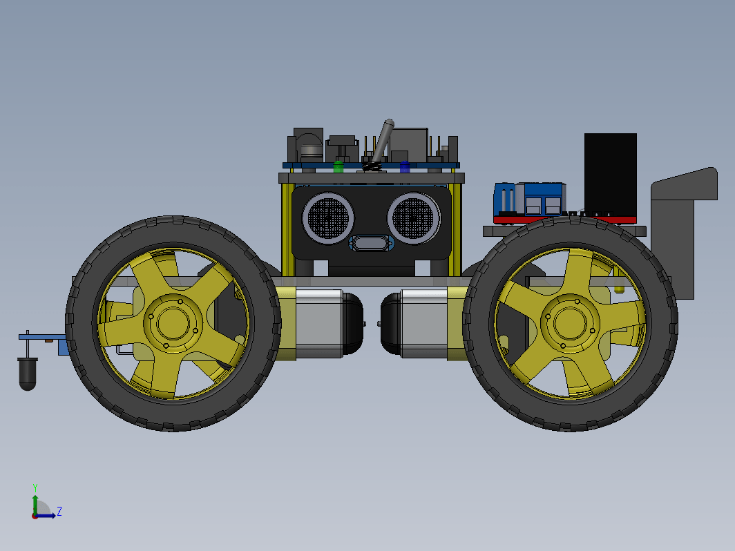 3台打印四轮驱动机器人